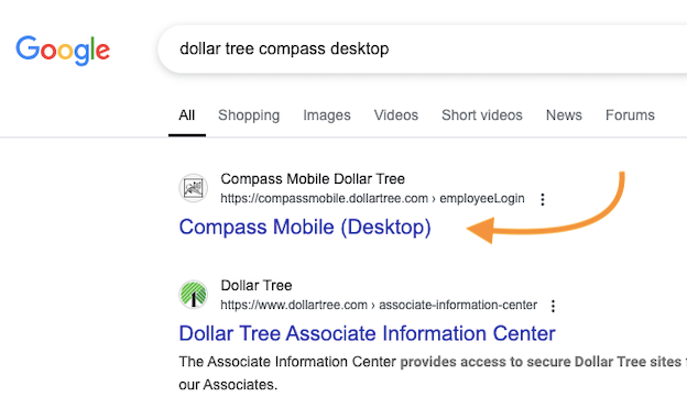 Dollar Tree Compass Desktop